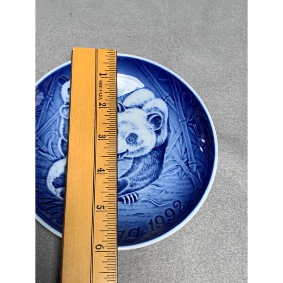 B&G Mothers Day 1992 Panda Plate 6" Copenhagen Porcelain Collectible - Picture 7 of 12